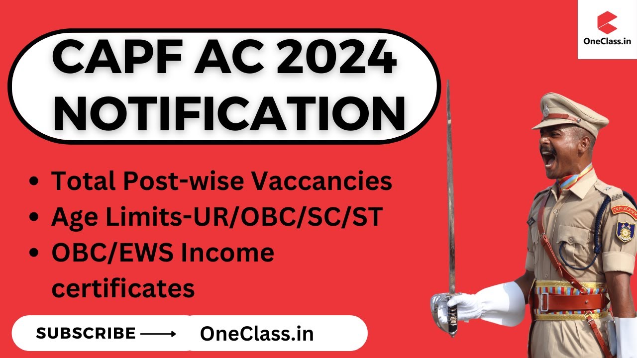 UPSC CAPF AC 2024 Notification Age Criteria OBC EWS Certificates How upsc-capf-ac-2024-notification-age-criteria-obc-ews-certificates-how