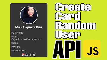 Random User | Project Javascript API | Html, Css, Javascript