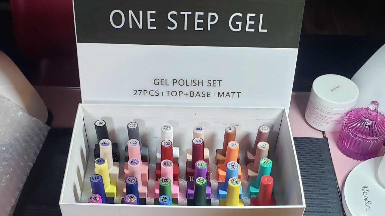 Набор гель-лаков для ногтей в один шаг