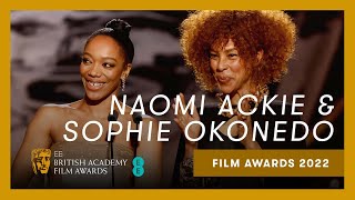 Naomi Ackie and Sophie Okonedo introduce the Production Design award | EE BAFTAs 2022