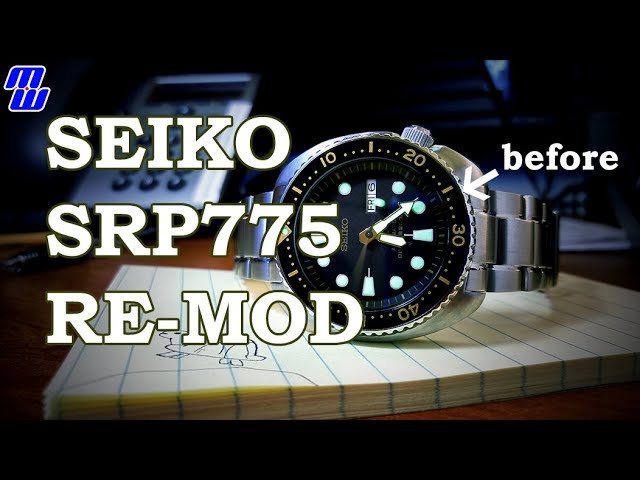 Seiko Turtle SRP775 - LCBI Lumed Ceramic Insert and New Sapphire Crystal -  YouTube