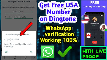 Free USA Number | Get Free US number on Dingtone for WhatsApp verification