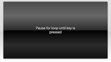 Pause for loop until key is pressed
