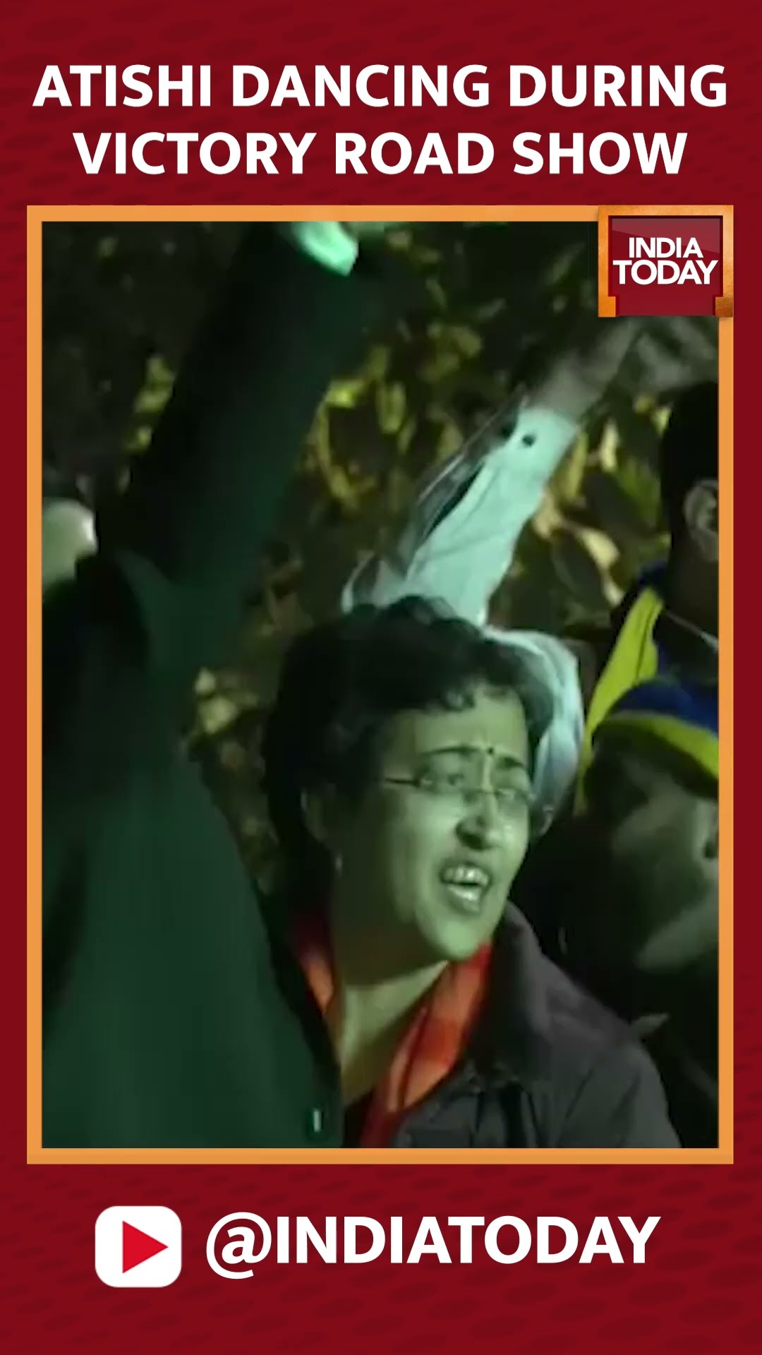 AAP Leader Atishi Marlena Spotted Dancing At Her Victory Roadshow | #shorts #atishi #aap