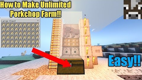 How To Make Porchop Farm In Minecraft (MCPE/XBOX/PS4/NINTENDO SWITCH/WINDOWS 10)