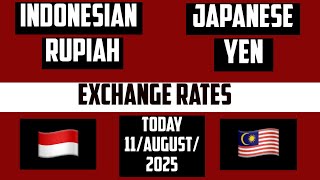 Indonesian Rupiah to Japanese yen Current Rates Today 11 August 2025 idr to jpy yen to idr 1 jpy