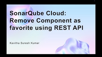 SonarQube Cloud:Remove Component as favorite using REST API