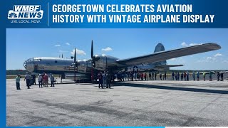 Georgetown celebrates aviation history with vintage airplane display