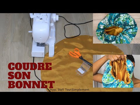 DIY : COUDRE UN BONNET EN SATIN ET WAX | JOUR 1 |HOW TO SEW A SATIN BONNET| STEFITOUTSIMPLEMENT