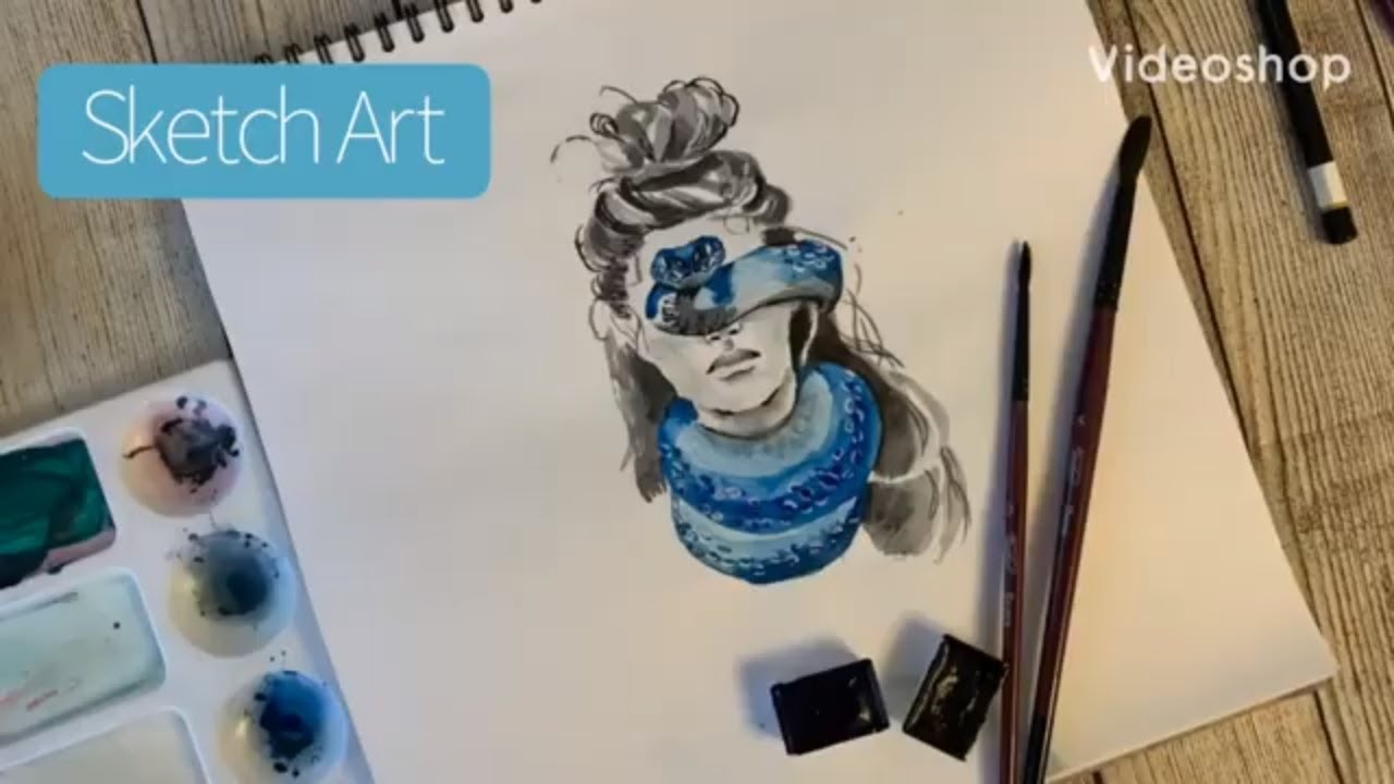 Рисуем девушку акварелью. Стиль Поп-Арт. Pop Art Style