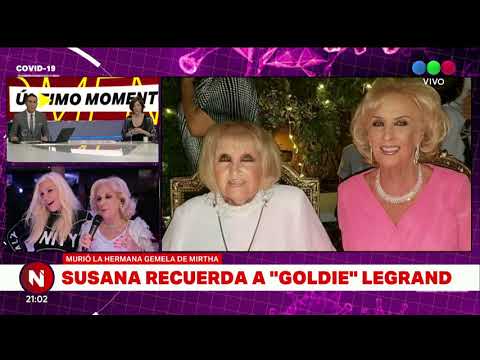 El dolor de SUSANA GIMÉNEZ por la muerte de GOLDIE LEGRAND - Telefe Noticias