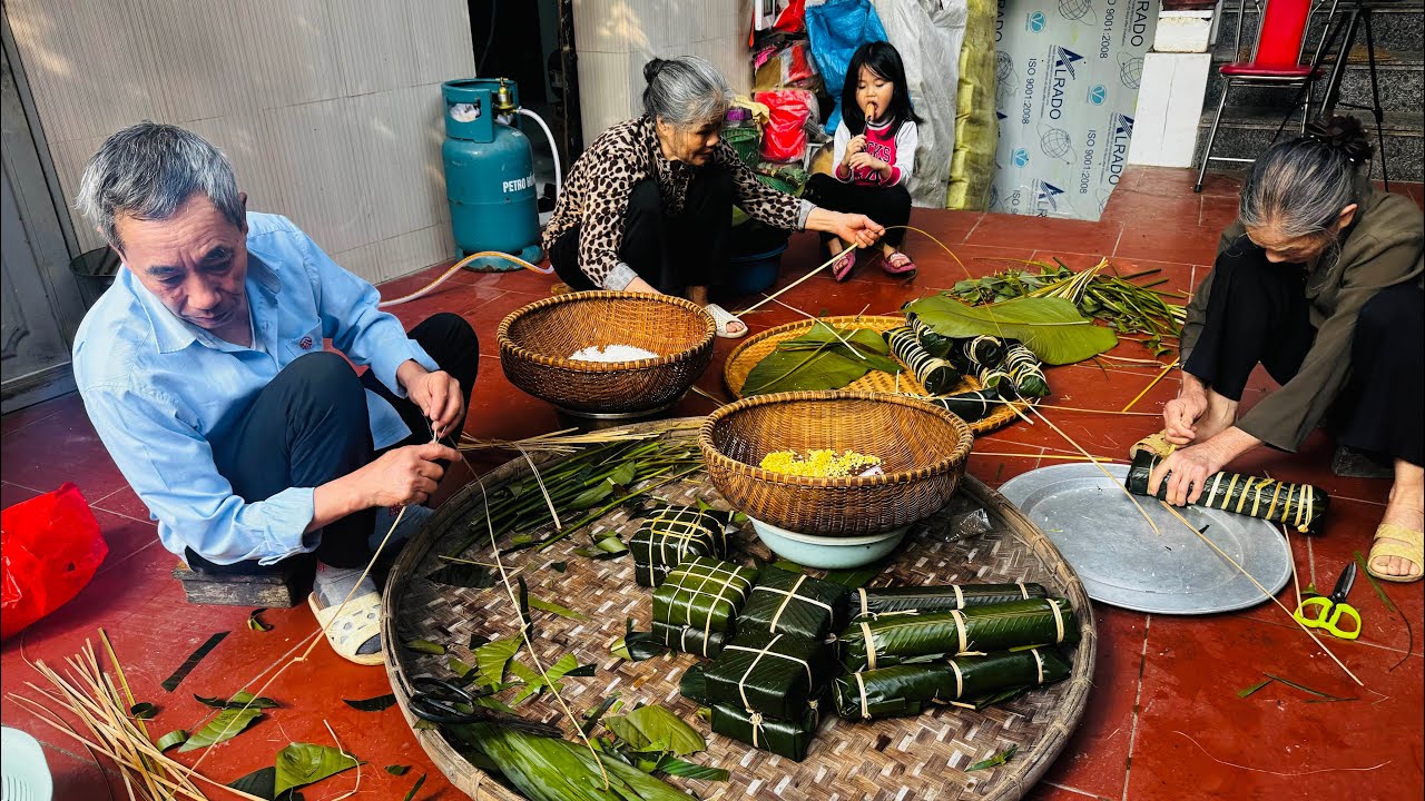 Gói bánh chưng 28 Tết Bính Ngọ 2026-Part 1