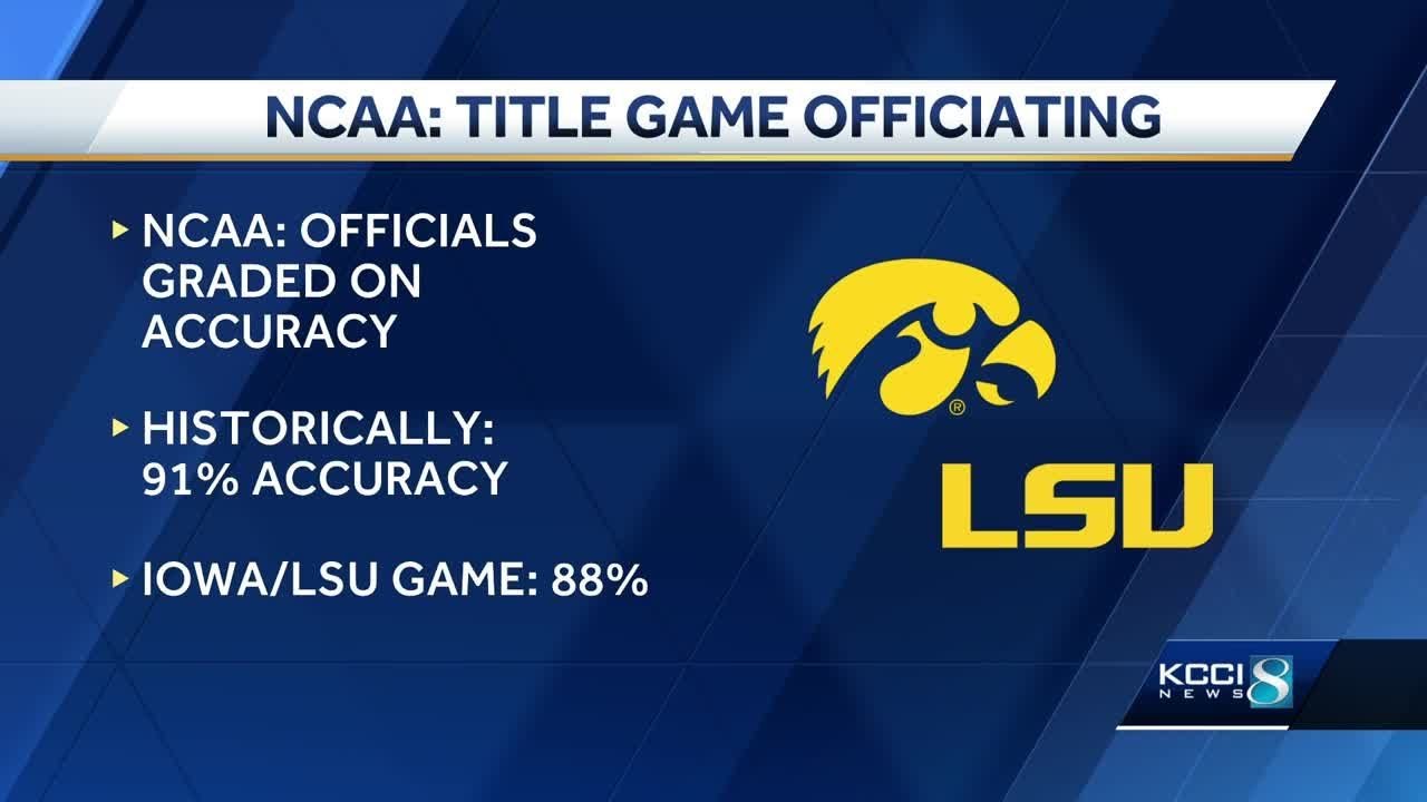 NCAA review finds officiating in Iowa vs. LSU women's basketball title