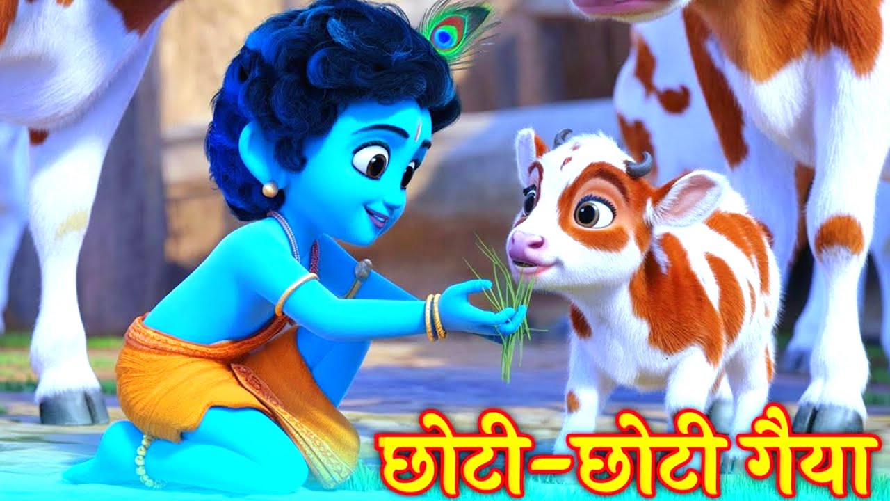 छोटी छोटी गैया - Choti Choti Gaiya l | Little Krishna Song | Krishna Bal Leela | Chanda Mama Door Ke