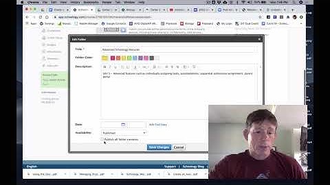 Publishing Folders in Schoology
