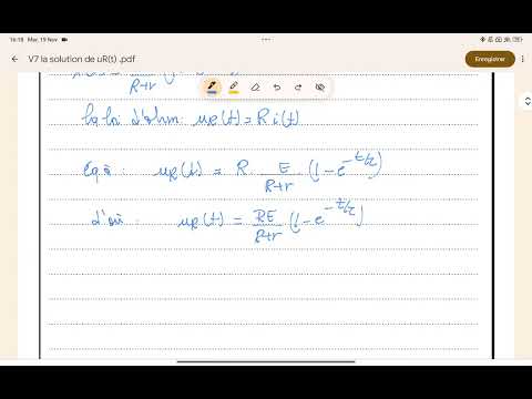 Vidéo 7 la solution de l'équation différentielle à variable uR