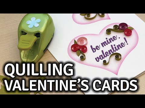 Video: How To Make A Heart For Valentine's Day Using The Quilling Technique