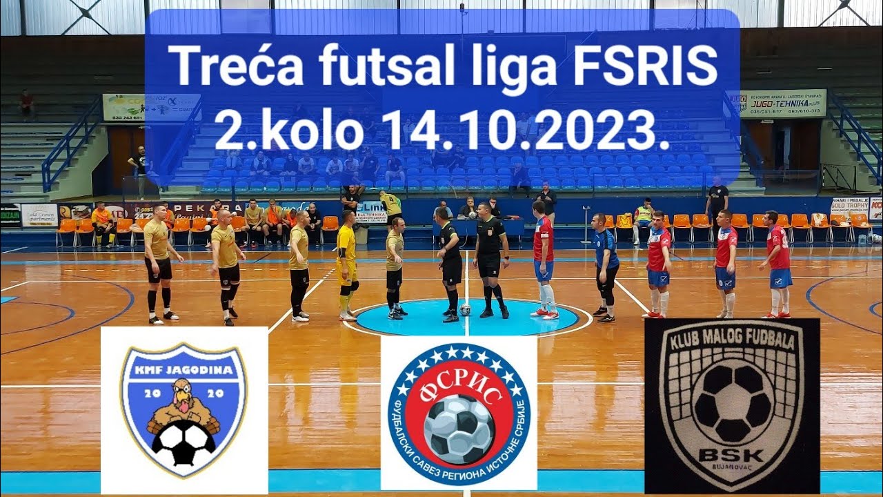 KMF JAGODINA - KMF BSK Bujanovac 5-4(2-1) 2.kolo Treća futsal liga FSRIS 14.10.2023.