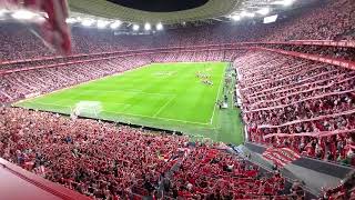 Himno del Athletic y alineación inicial contra el Atlético de Madrid Liga 15/10/2022