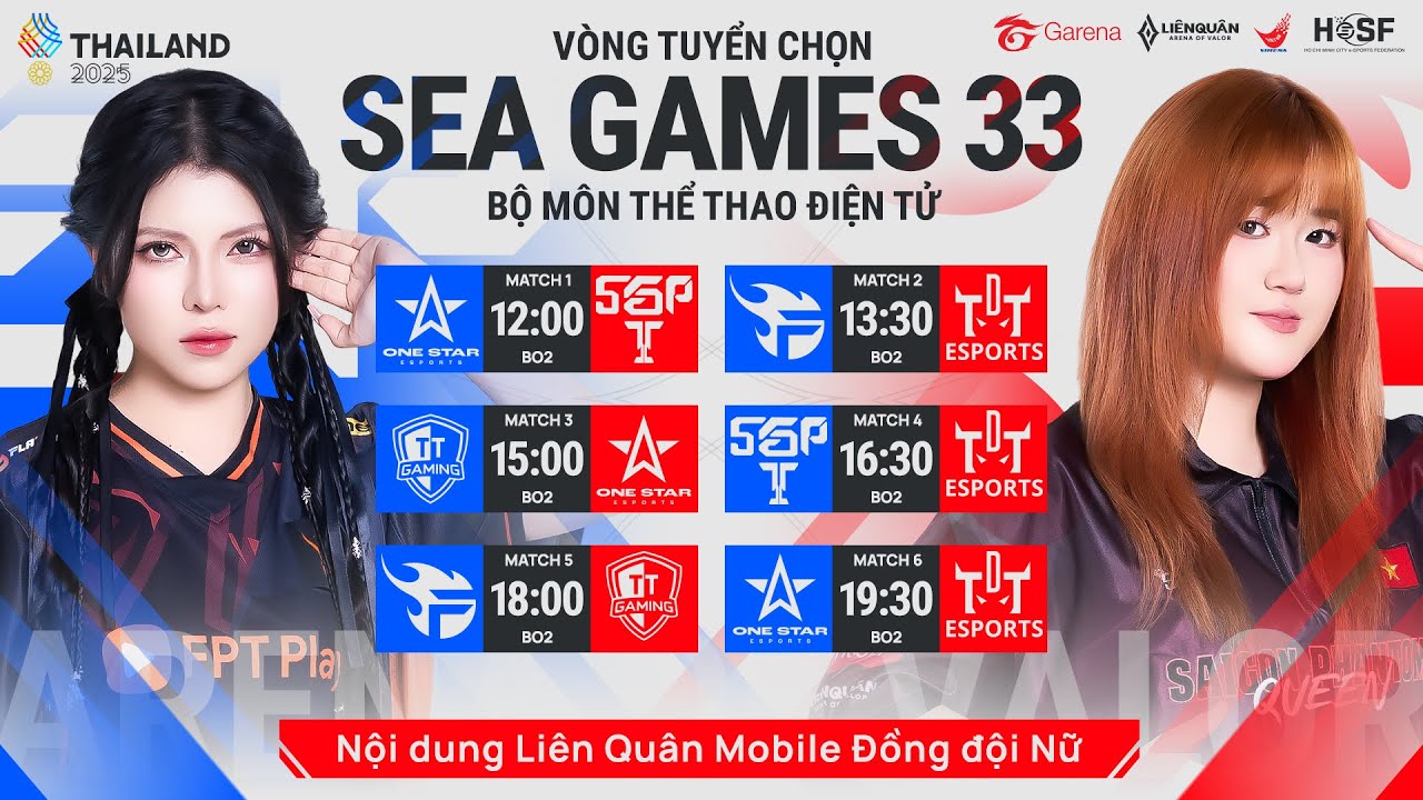 VÒNG TUYỂN CHỌN SEAGAMES - NỘI DUNG LIÊN QUÂN MOBILE - ĐỒNG ĐỘI NỮ | 09.08