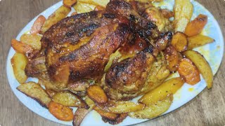 دجاجة محمرة 💥مثل المطاعم بتتبيلة هايلة 😜