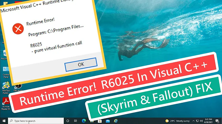 Runtime Error r6025 In Visual C++ (Skyrim & Fallout) FIX
