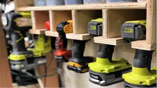 Power Drill Storage and Charging Station!