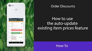 How to use the auto-update existing item prices feature