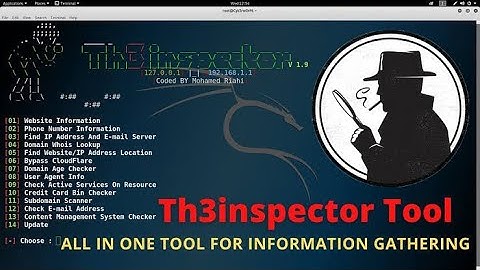th3inspector Tool for Information Gathering #cyberhackers #ethicalhacker #th3inspector