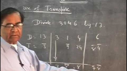 Vedic Maths Division With Use of Transpose