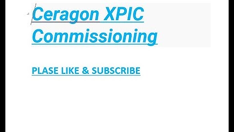 CERAGON IP20/ XPIC CommissioninG