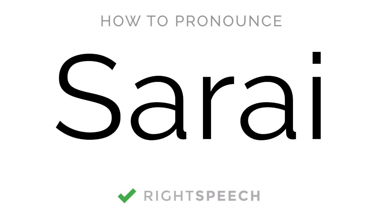 🔴 Sarai How To Pronounce Sarai American Girl Name Youtube