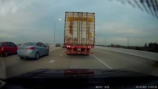 Semi Truck Carelessly Changing Lanes - dash cam footage
