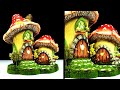 DIY Mushroom House Using Jars with Lights ✔️ Recycling Project ✔️ Creative D2H #79