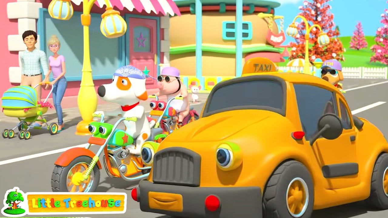 Wheels On The Vehicles Car Cartoons for Kids Nursery Rhymes and