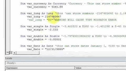 Lesson 17. 2 Object Variables