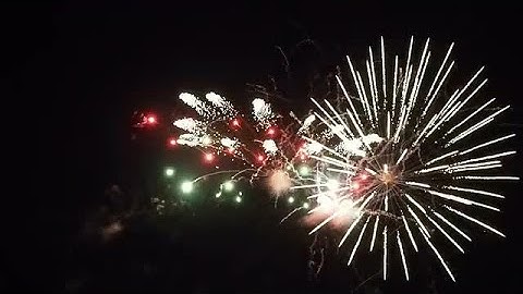 Colorful Fireworks Exploding At Night Stock Video