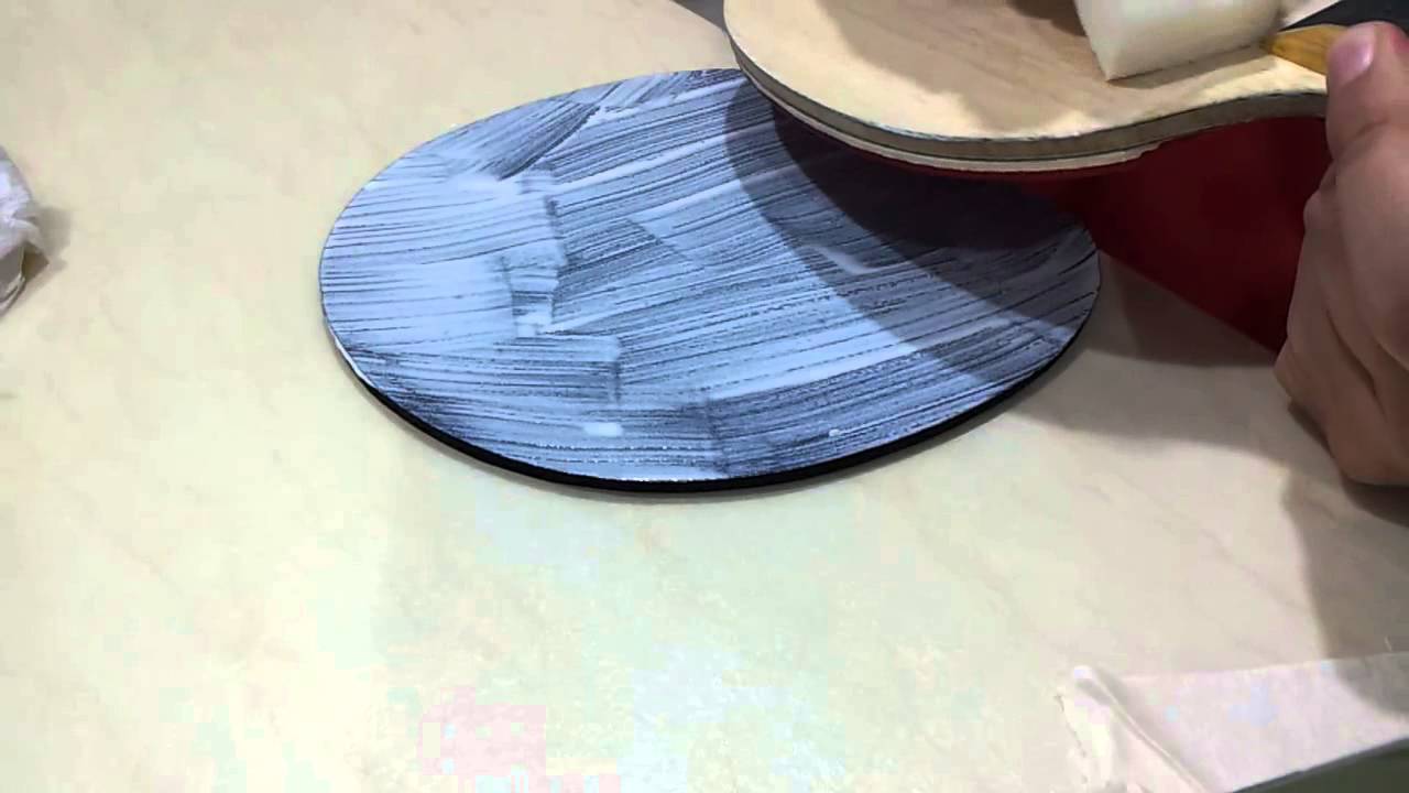Table Tennis How To Glue Rubber Using DHS No 15 Water Based YouTube