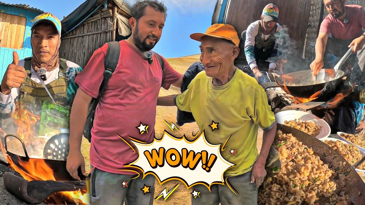 El Tío Adrián Probó un Delicioso ARROZ CHAUFA. Hombre de 80 años que vive solo en el Mar