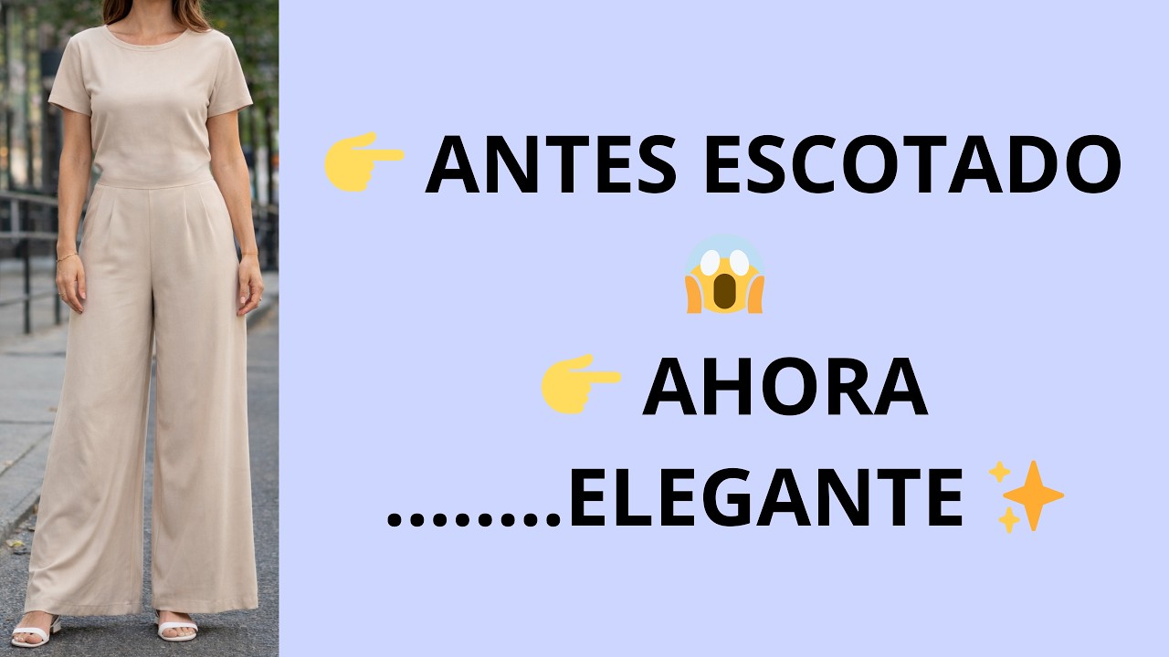 Enterizo Palazo Renacer | De Escote Profundo a Diseño Kimono Paso a Paso