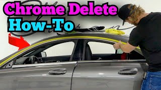 POV DIY How To Wrap Over Chrome Trim  PreTucking Trick / Technique