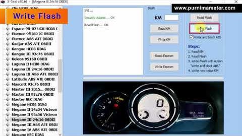 www x-tool.org  Ranault Fluance 2018 Odometer Programming