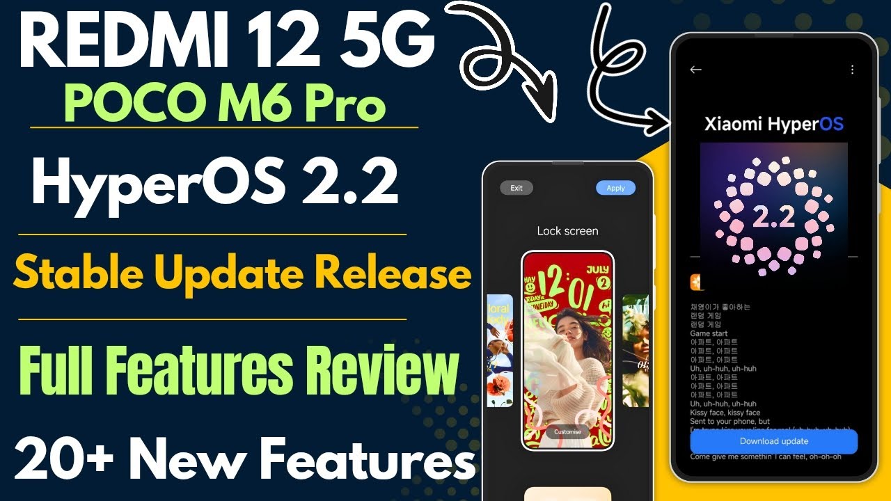 Redmi 12 5G/POCO M6 Pro HyperOS 2.2 Stable Update Release, Full Features Detailed Review 20+ Feature