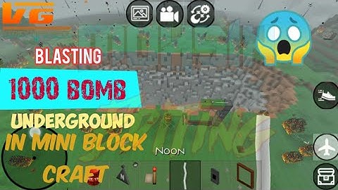 Blasting 1000 bomb in mini block craft #miniblockcraft