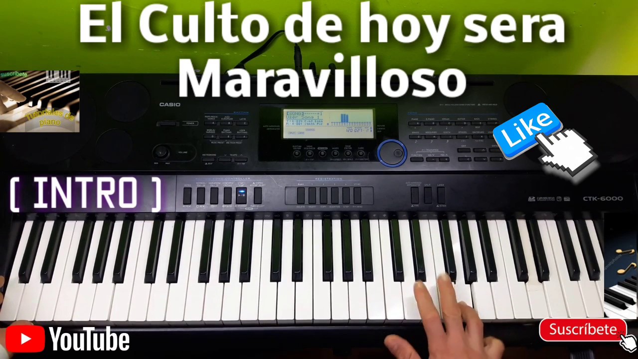 El culto de hoy será maravilloso. intro Tutorial piano fácil - YouTube