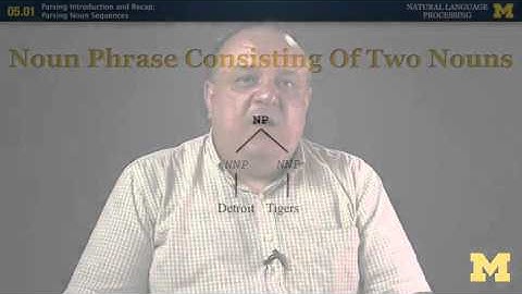 Lecture 27 — Parsing Introduction and recap Parsing noun sequences - NLP
