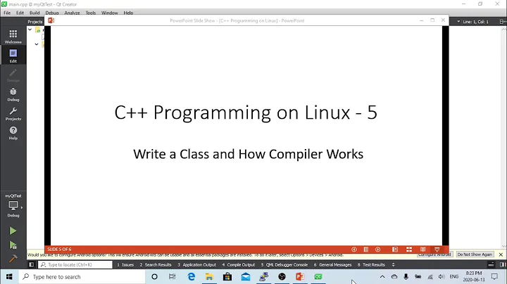 C++ programming on Linux Write a Class using Qt Creator