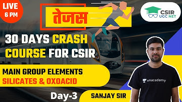 Main Group Elements | Silicates & Oxoacid | Chemical Science | CSIR NET GATE | CSIR Chemistry 2021