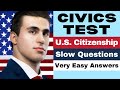 Practice 100 Civics Test Questions 2022 for US Citizenship, Naturalization, Interview (2008 version)