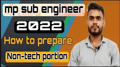 how to prepare mp sub engineer non tech // non technical preparation tips for sub engineer